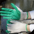 SRSAFETY Glatte Oberfläche grüner Latexhandschuhe mit hochwertigen / Sicherheitshandschuhen / Handhandschuh